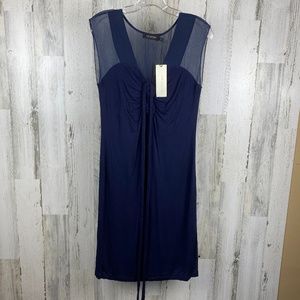 MM Couture Navy Blue Dress Size Large NWT